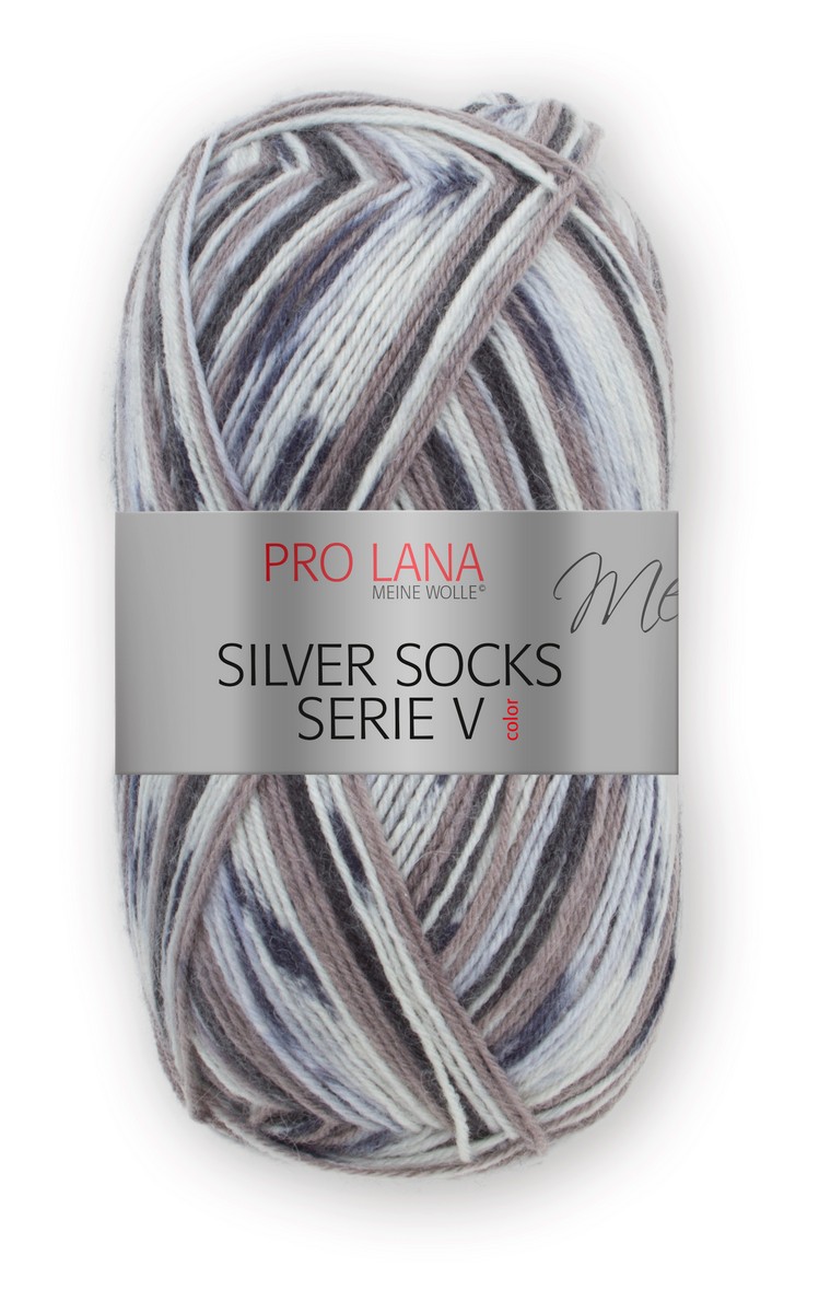 PRO LANA Silver Socks IV color,  75% Schurwolle, 25% Polyamid