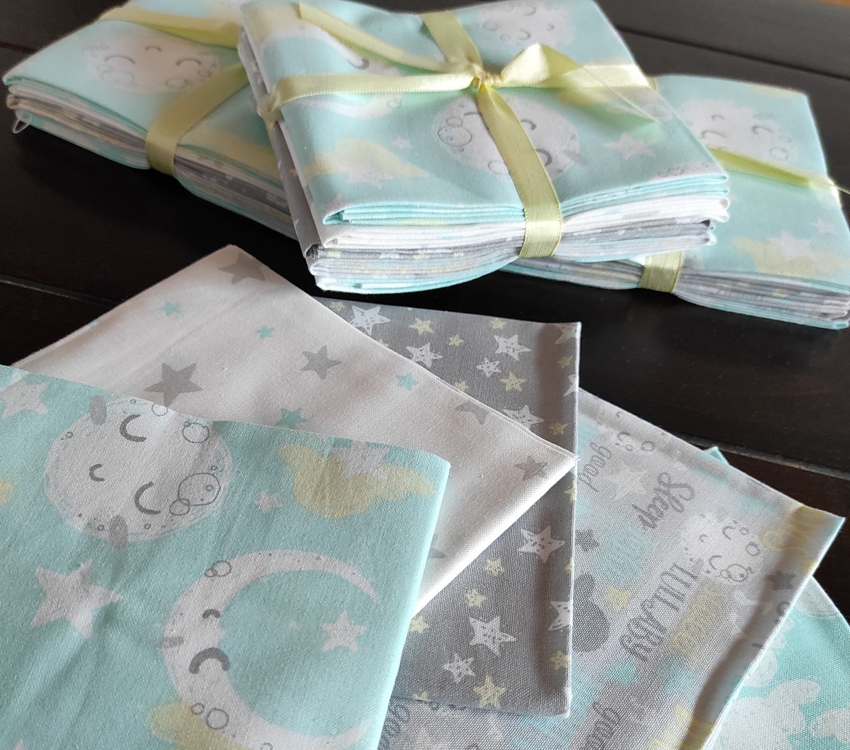Fat Quarter Stoffpaket Goodnight, 100% CO 5 Stücke á  45 x 53 cm (18 x 21 inch)