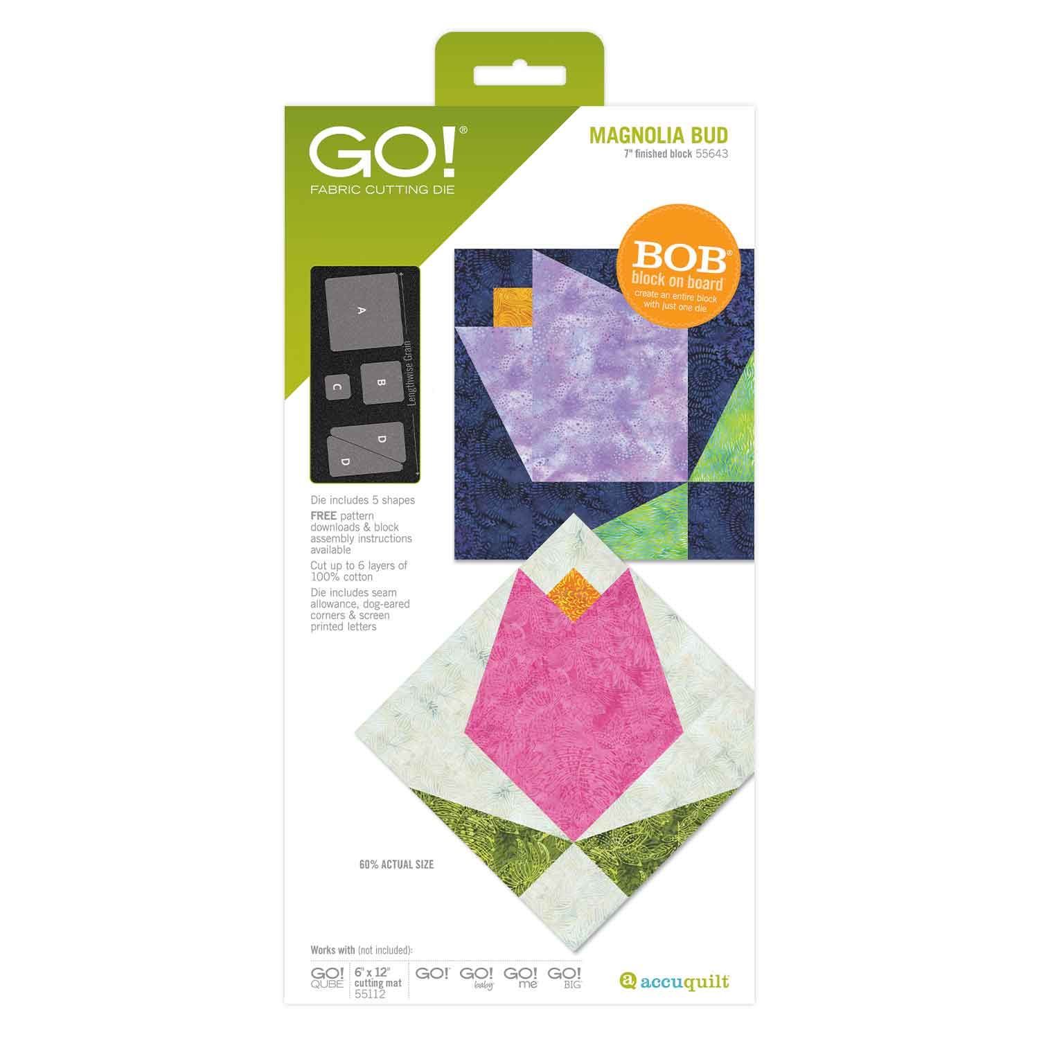 GO! Magnolia Bud - 55643,  fertige Größe 7 inch (17,8 cm)