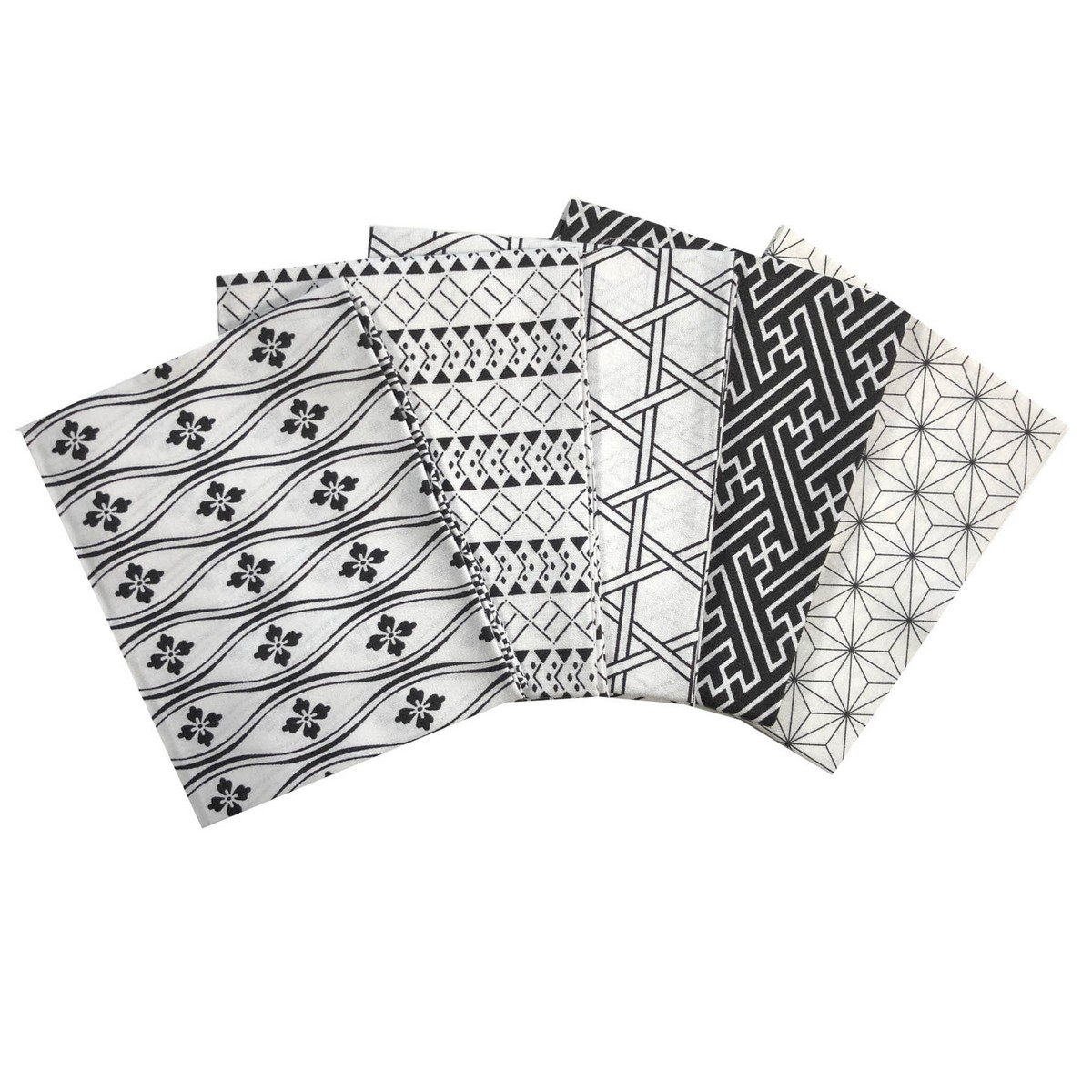 Fat Quarter Stoffpaket Medley Patterns, 100% CO 5 Stücke á  45 x 53 cm (18 x 21 inch)