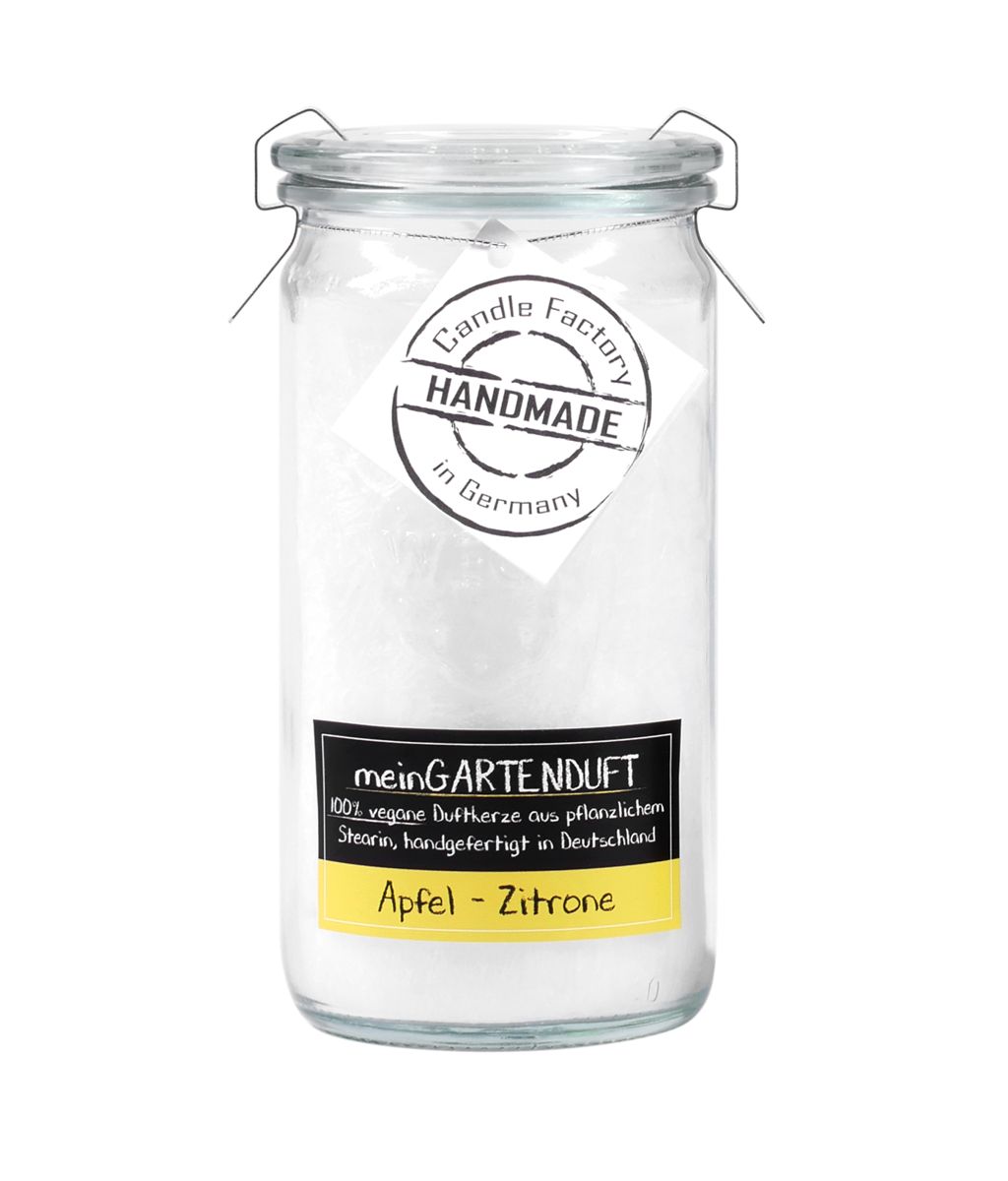 mein Gartenduft-Kerze von Candle Factory mit Duft im Mini-Jumbo-Glas, cremeweiß