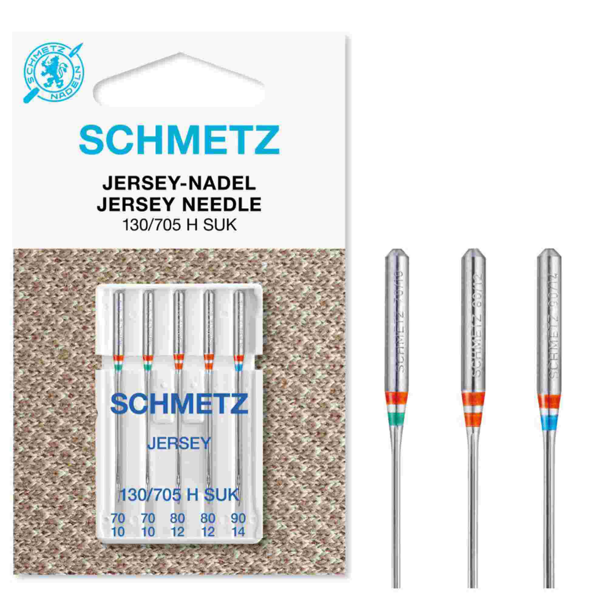 Nähm.-Nadel Schmetz Jersey 5St. 130/705H SUK,je 2St 70/80, 1 St 90