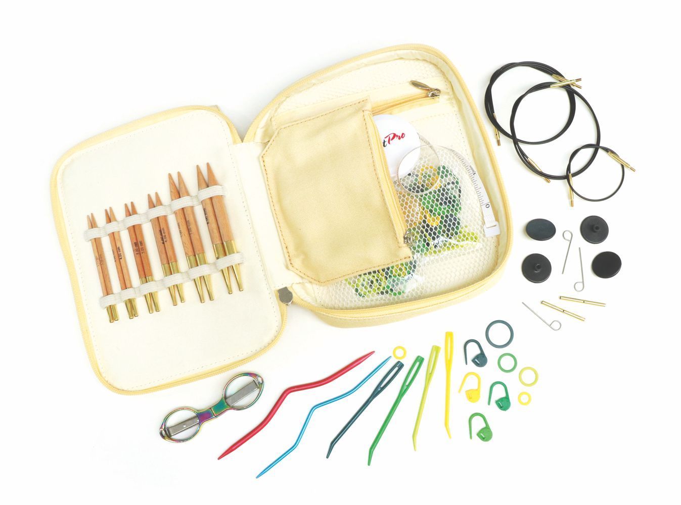 KnitPro Nadelspitzen Set Beech  Anfängerset mit KURZEN Nadelspitzen