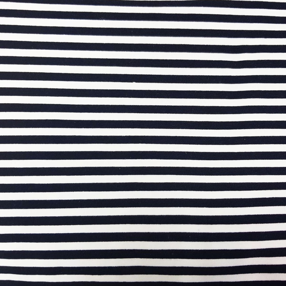 Baumwoll-Jersey Streifen Navy ca. 150cm (60 inch) breit