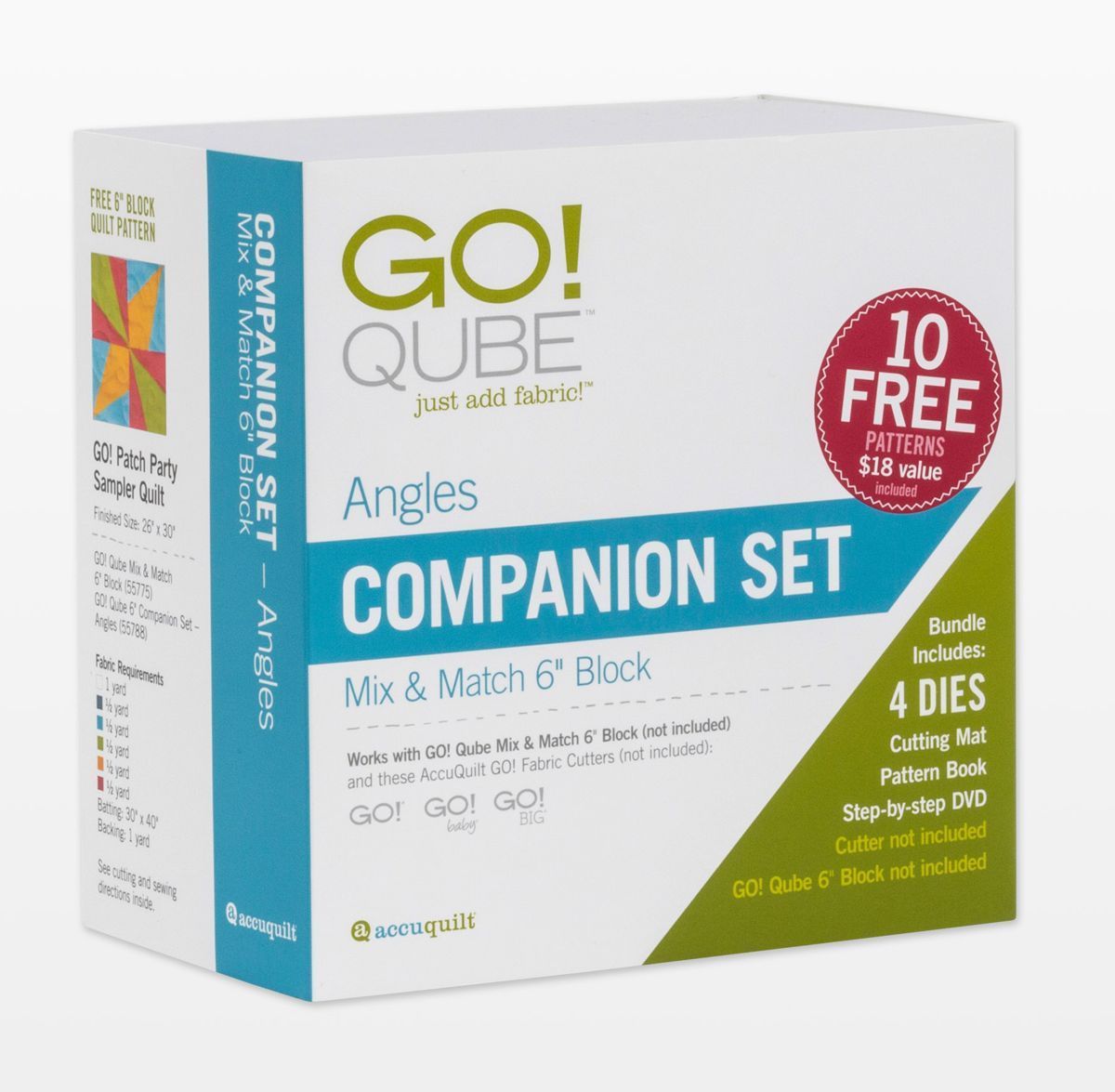 Accuquilt GO! Qube Ergänzungsset Angles zu 6 inch (ca. 15,24 cm) Mix und Match Qube