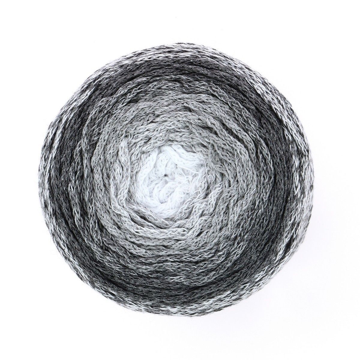 Hoooked Wavy Blends, Farbe: Silver White 80% Baumwolle recycelt, 20% andere recycelte Garne