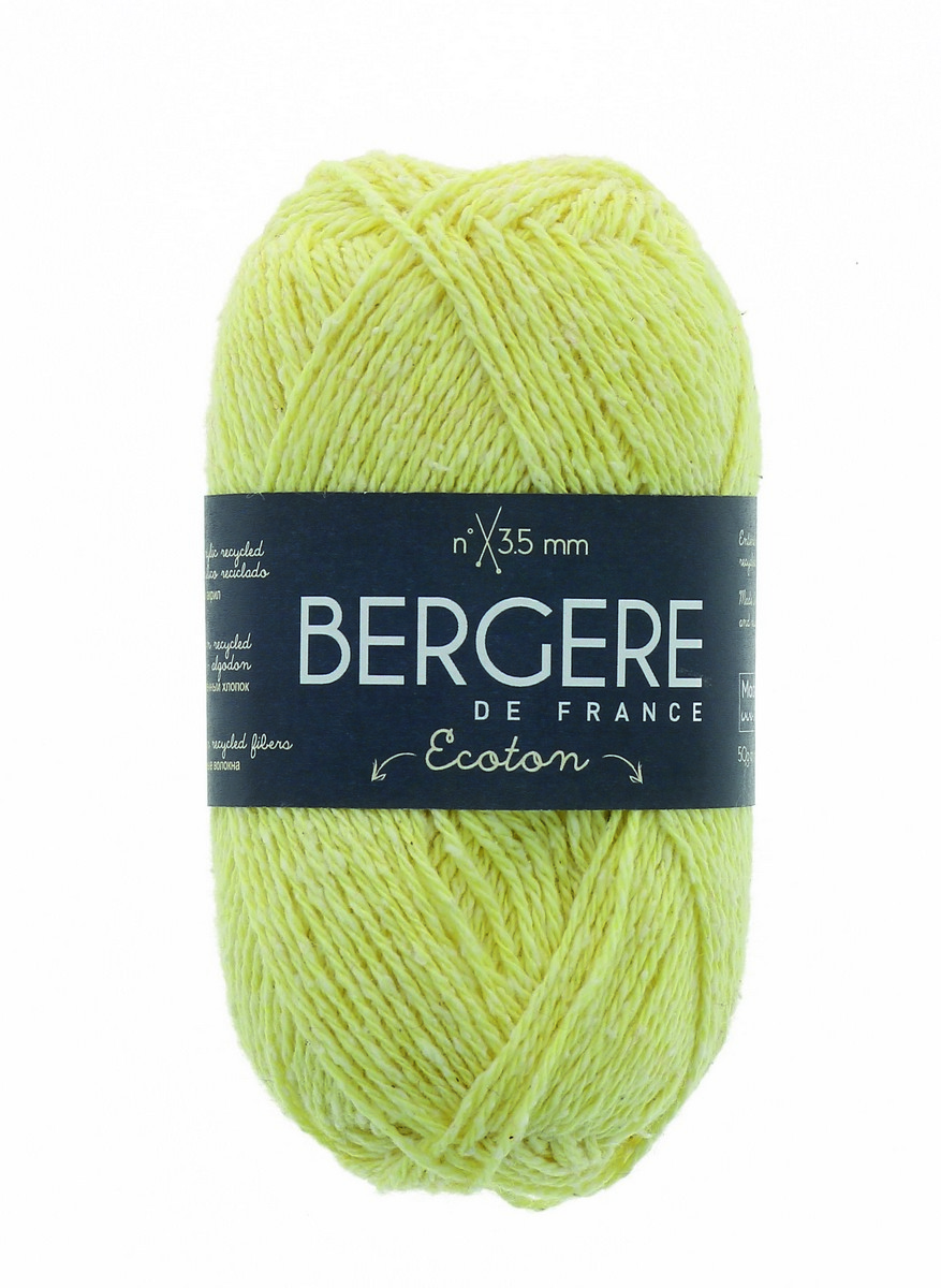 Bergere Ecoton 100% recycelte Fasern - Farbe Pailles 48% Baumwolle, 48% Polyacryl, 4% Div. Fasern