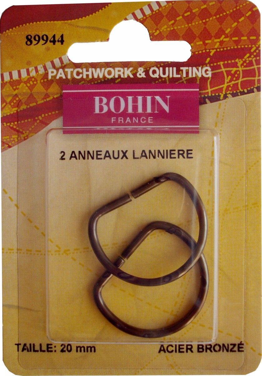 Bohin D-Ringe 20 mm, Bronze 