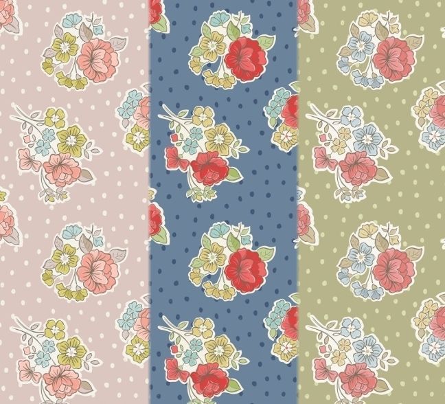 Baumwollwebware Timsbury Lane Spotty Bouquet in verschiedenen Farben