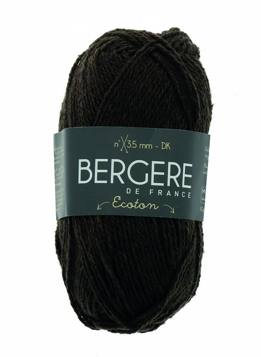 Bergere Ecoton 100% recycelte Fasern - Farbe Marron 48% Baumwolle, 48% Polyacryl, 4% Div. Fasern