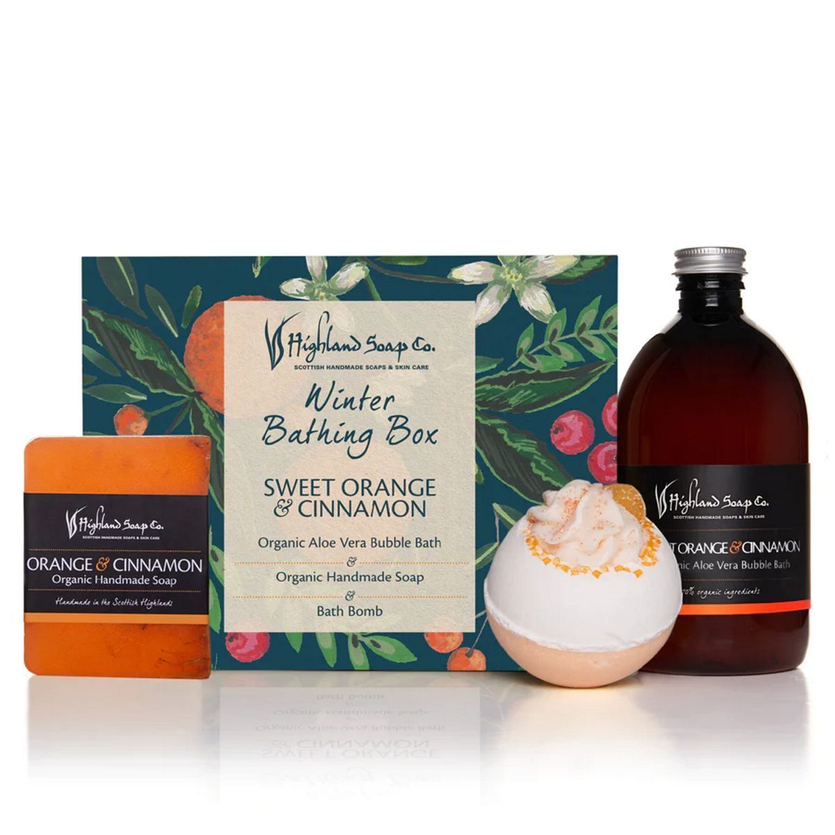 Highland Soap Geschenkset Badebox Sweet Orange & Cinnamon (Orange & Zimt)