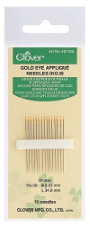 Nähnadeln lang zum Applizieren Clover 497 Nr. 09, 0,53 x 34,9 mm