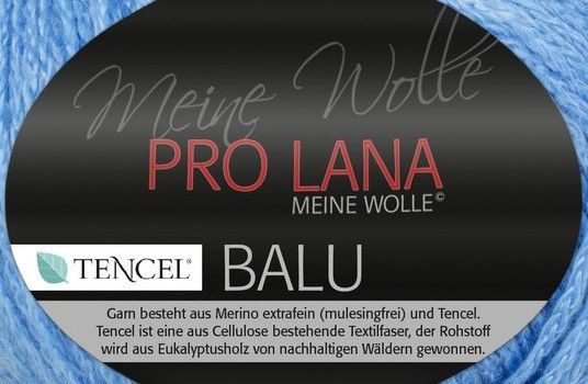 PRO LANA Balu, 42% Merino extrafein,  42% Lyocell (Tencel), 16% Poyamid, 50g