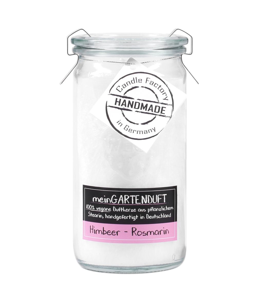 mein Gartenduft-Kerze von Candle Factory mit Duft im Mini-Jumbo-Glas, cremeweiß
