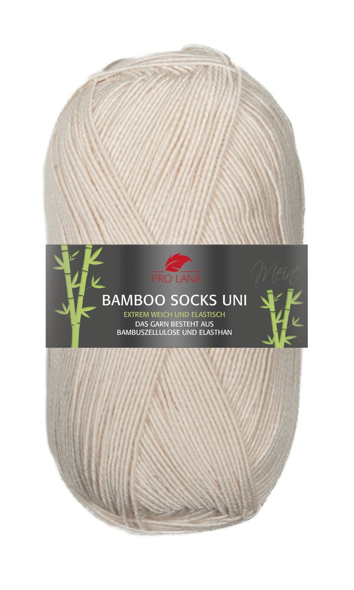 PRO LANA Bamboo Socks UNI, 63% Polyacryl, 23% Viskose/Bambus, 7% Elité
