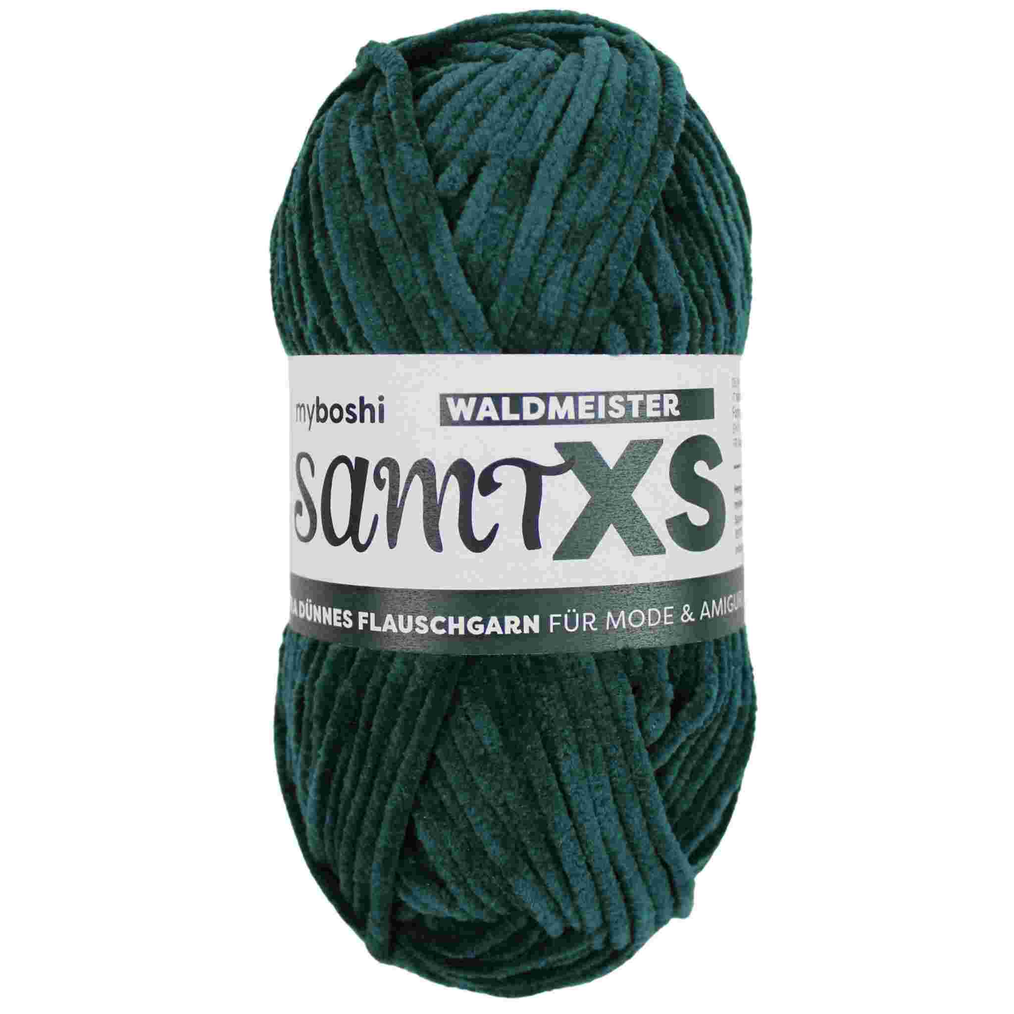 myboshi Samt XS, 100% Polyester 50g/90m, 100% vegan in verschiedenen Farben