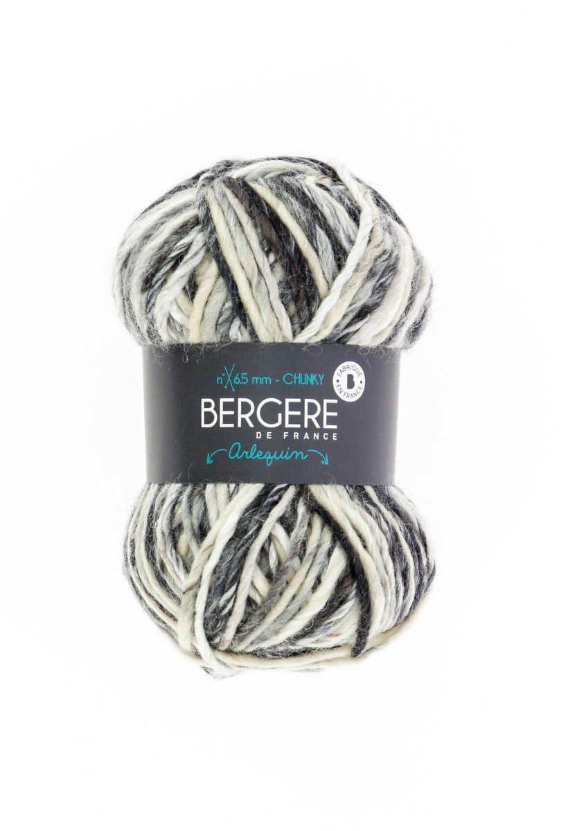 Bergere Arlequin - Farbe Gris 50% Wolle, 50% Polyacryl, 100 m/100g  Bergere Arlequin - Farbe Gris 50% Wolle, 50% Polyacryl, 100 m/100g