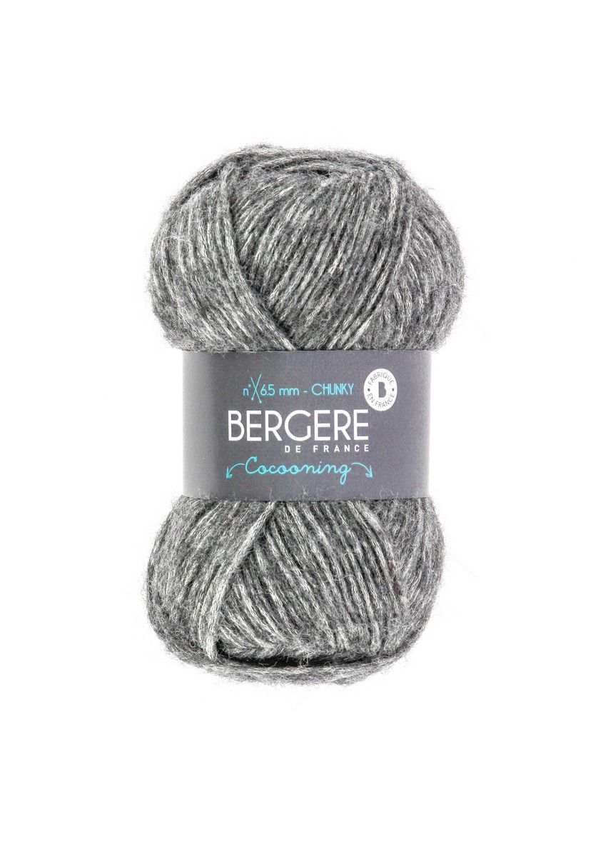 Bergere Cocooning - Farbe Gris 47% Polyester, 27% Wolle, 26% Polyacryl, 125m/50g
