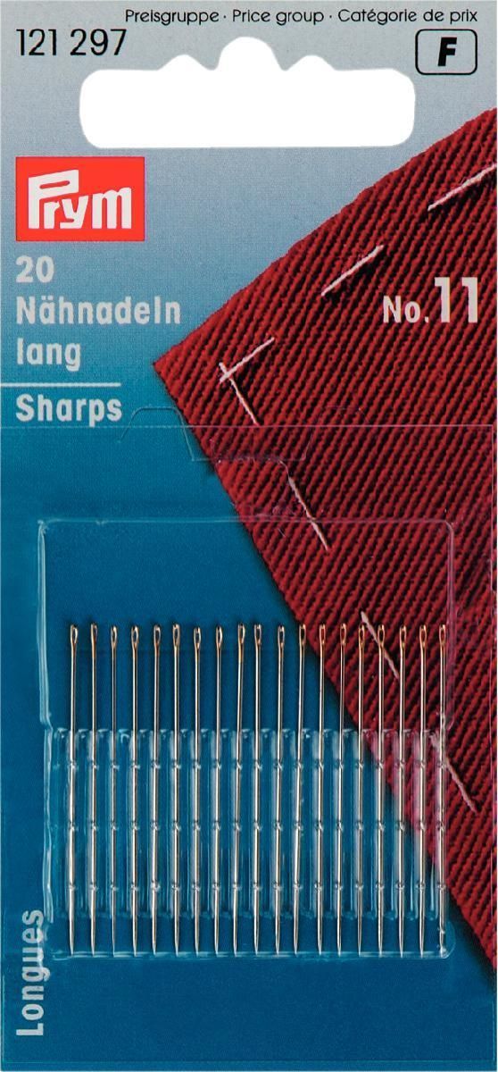 Nähnadeln lang ST 10 silberfarbig  VE10 0,50 x 32 mm, 20 Stück