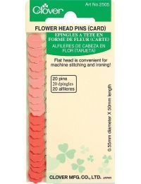 Clover Stecknadeln mit Blümchenkopf 2505, 0,55 x 50 mm, Inhalt 20 Stück 