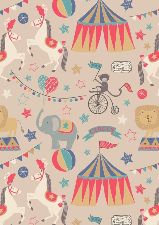 Baumwollwebware Vintage Circus The Big Top Natural Baumwollwebware Vintage Circus The Big Top Natural