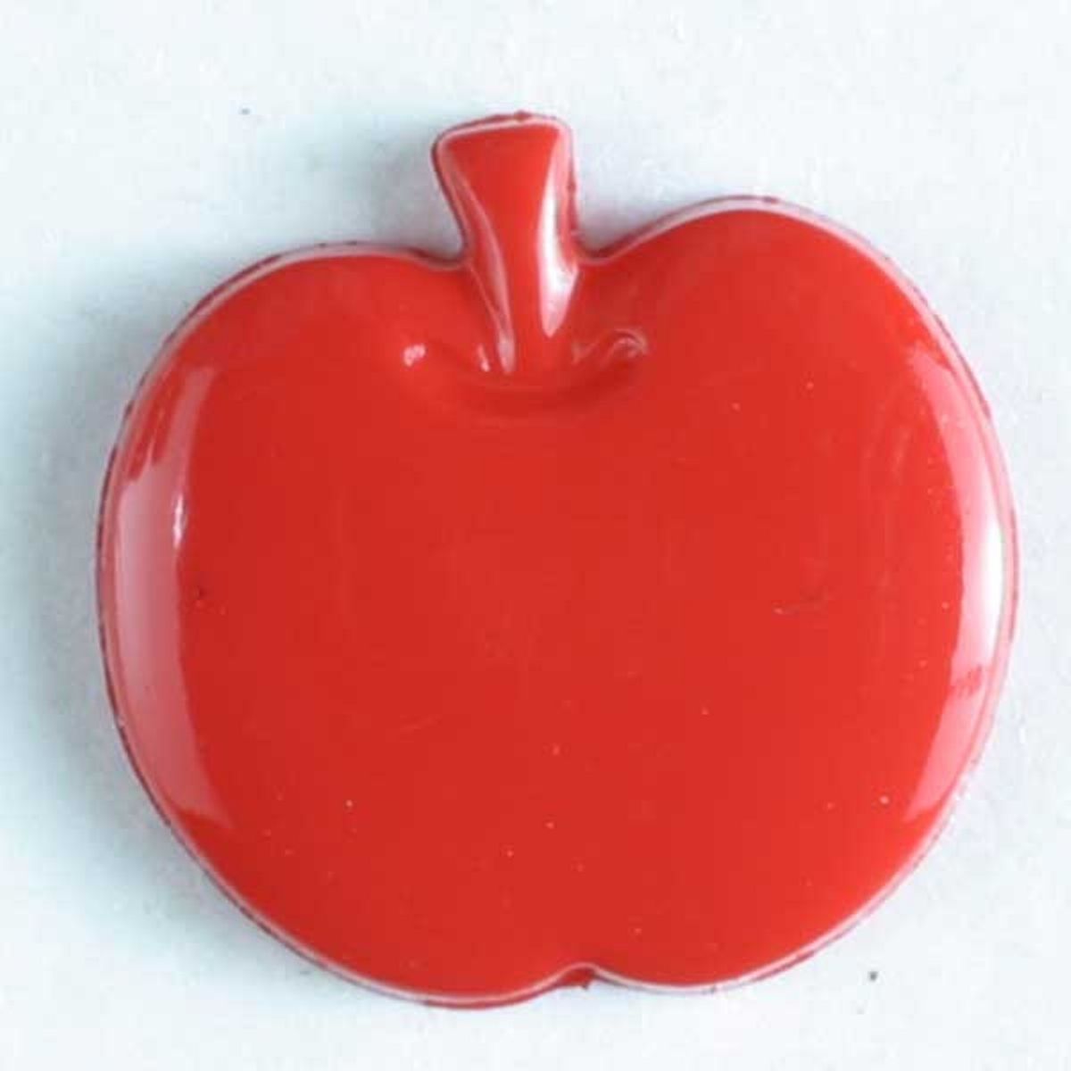 Knopf Größe 14 mm Apfel rot Knopf Größe 14 mm Apfel rot