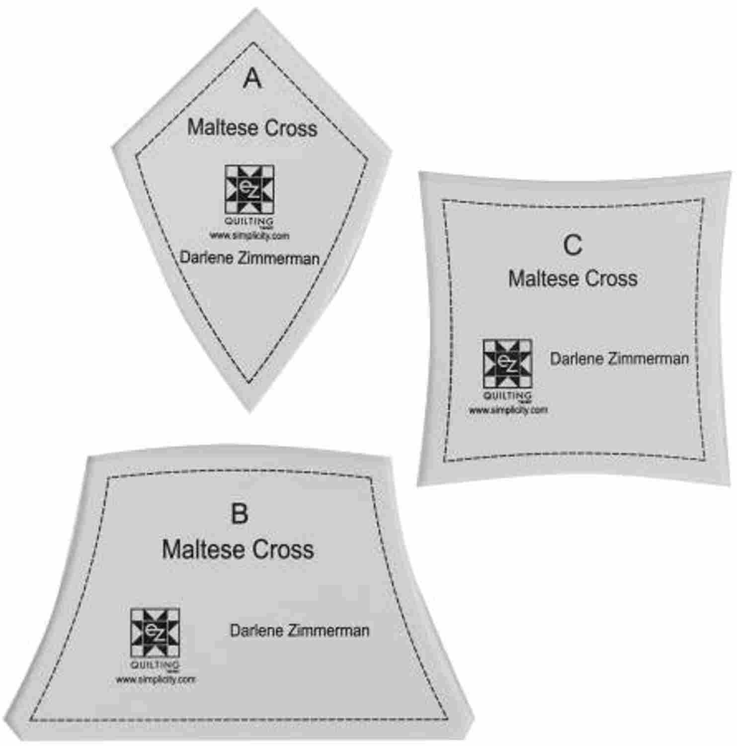 EZ Quilting Patchworklineal Malteser Kreuz 