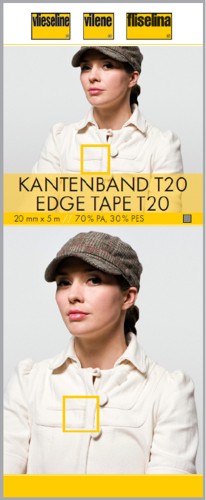 Kantenband T20 SB, 20mm x 5m 70% PA, 30% PES ***