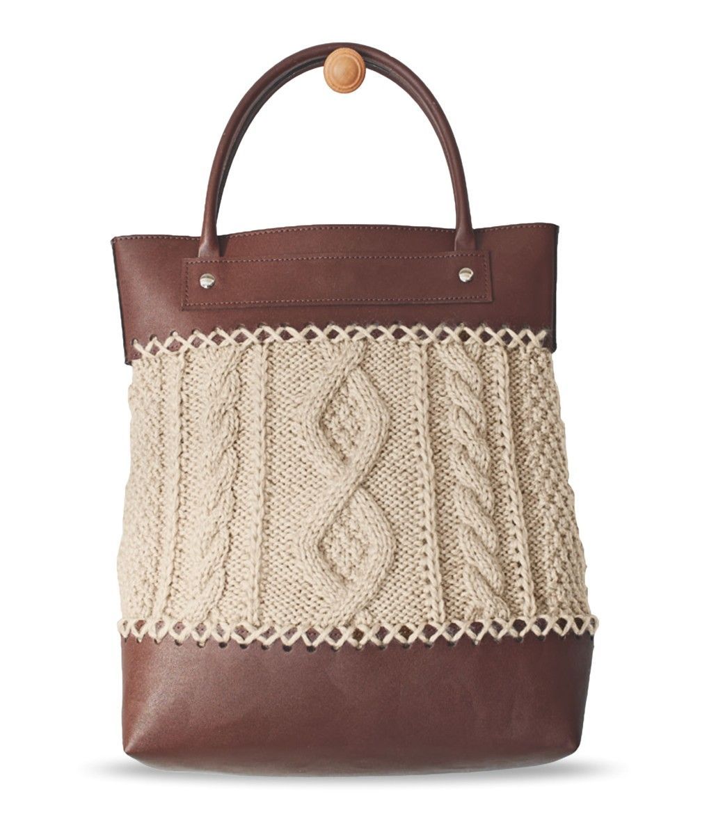 KnitPro Taschenset aus Kunstleder Henkel und Boden