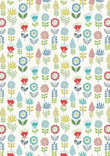 Baumwollwebware Town & Country Bright Flowers 