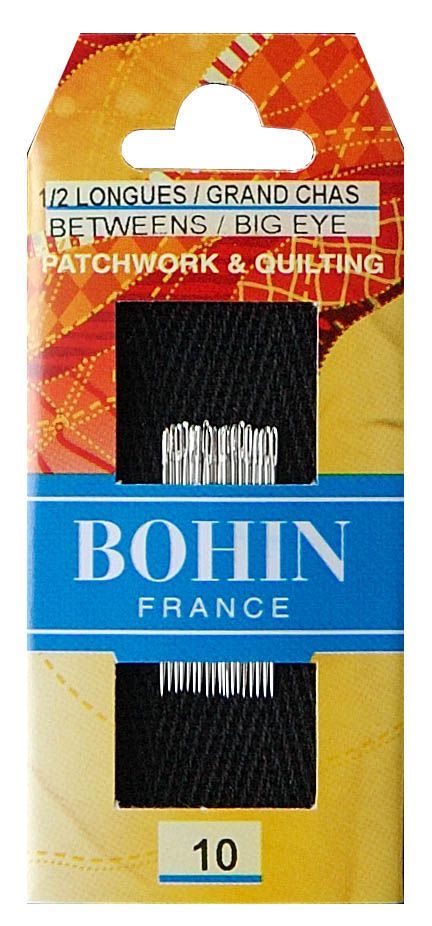 Bohin Quiltnadeln Halblang Nr. 10 großes Nadelöhr