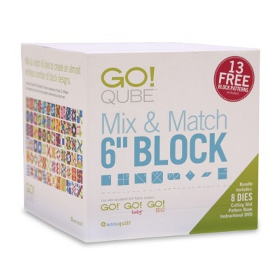 Accuquilt GO! Qube 6 inch (ca, 15,24 cm) - 55775,  Mix+Match Set zur Erstellung von 6 inch-Blocks 
