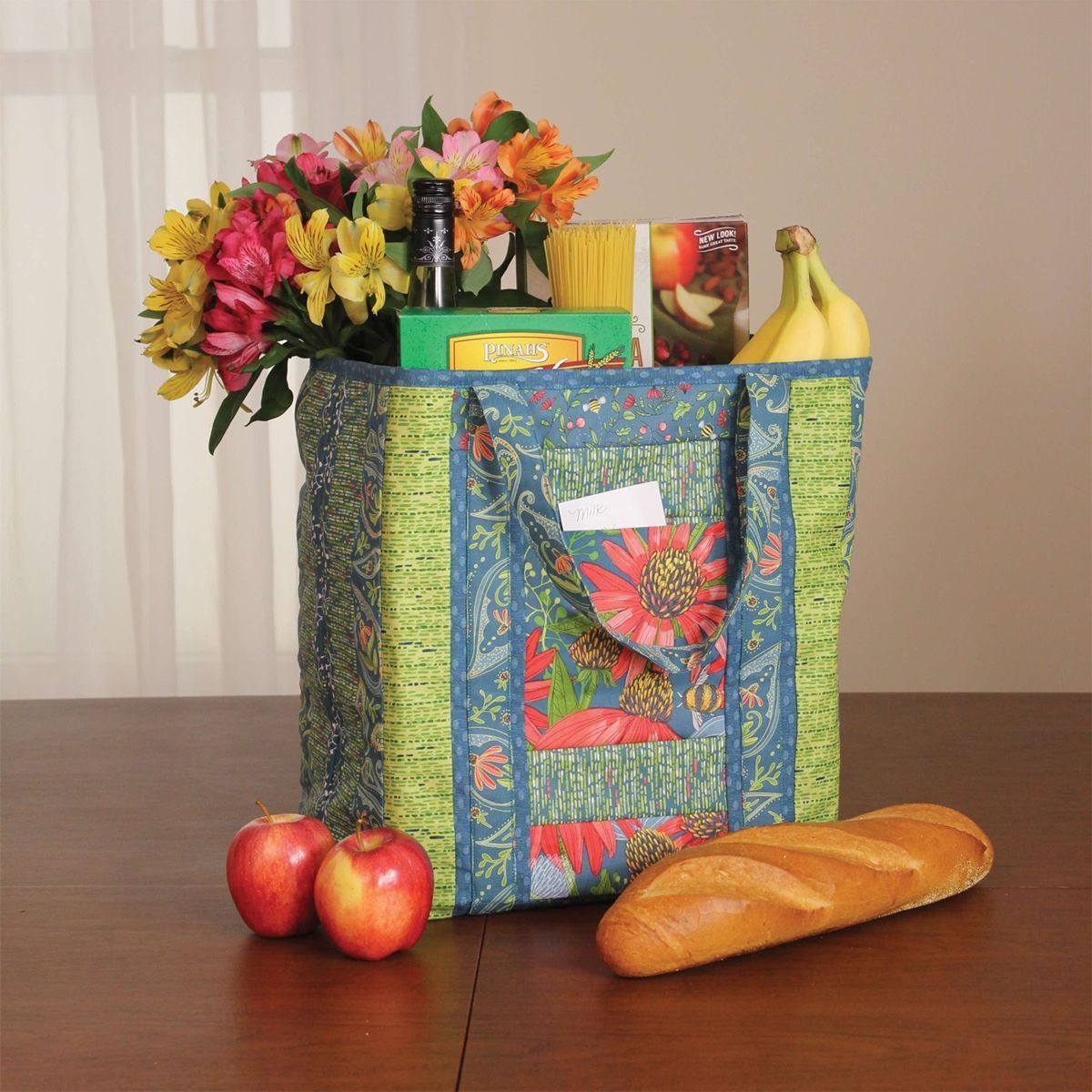 June Tailor Utility Einkaufstasche 3er Pack Nähset, fertige Größen ca. 33 x 38 x 25,4 cm