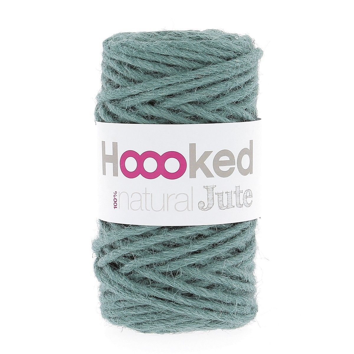 Hoooked Natural Jute, Fb. Lush Petrol Makramee, 100% Jute, natürlich, schadstofffrei