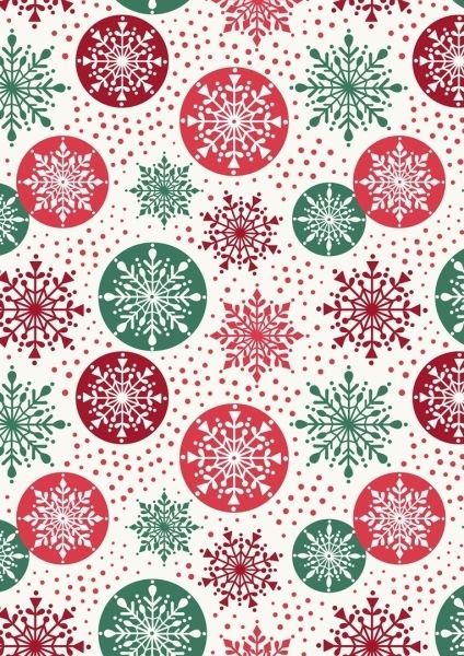 Baumwollwebware Noel Christmas Snowflake Grün