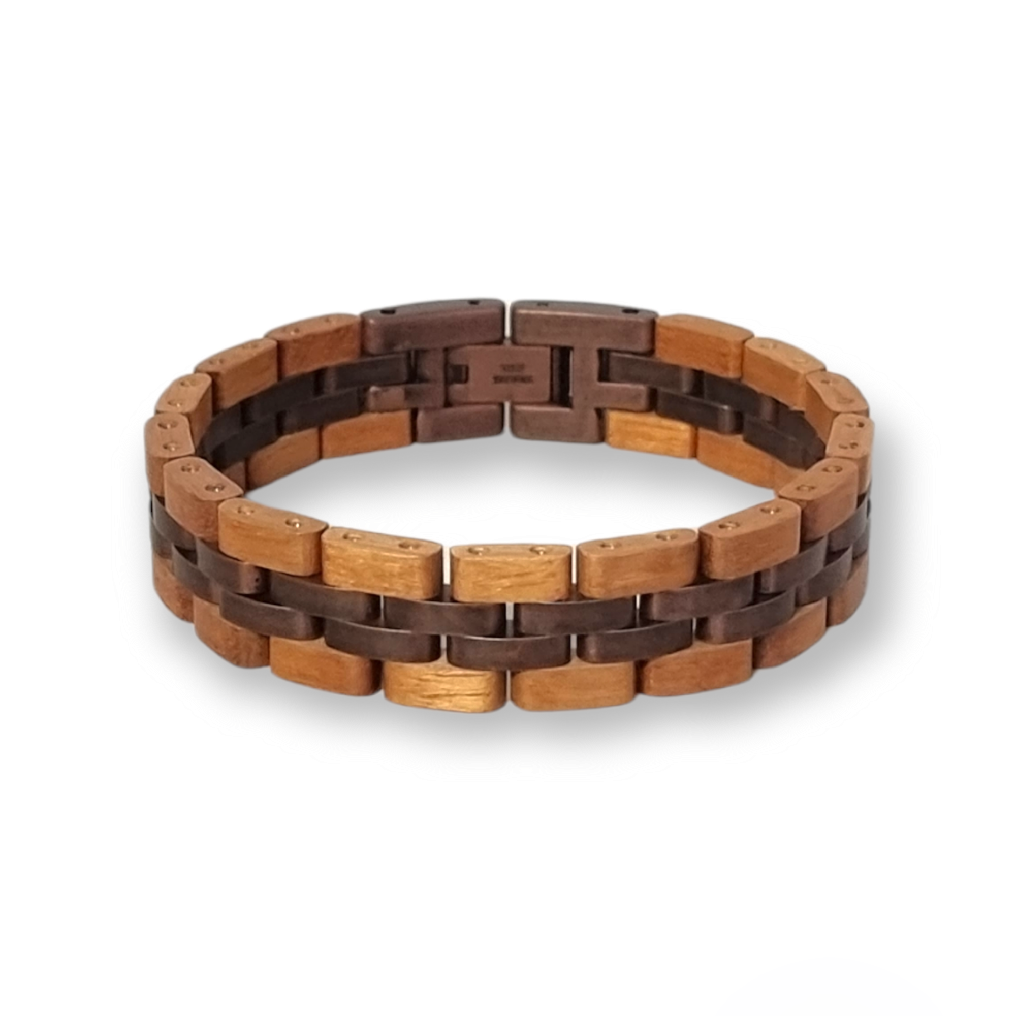 Armband HEIMDALL - Edelstahl mit Teakholz