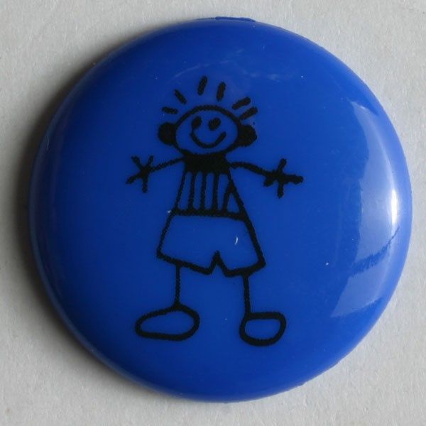 Kinderknopf Größe 15 mm blau  Kinderknopf Größe 15 mm blau