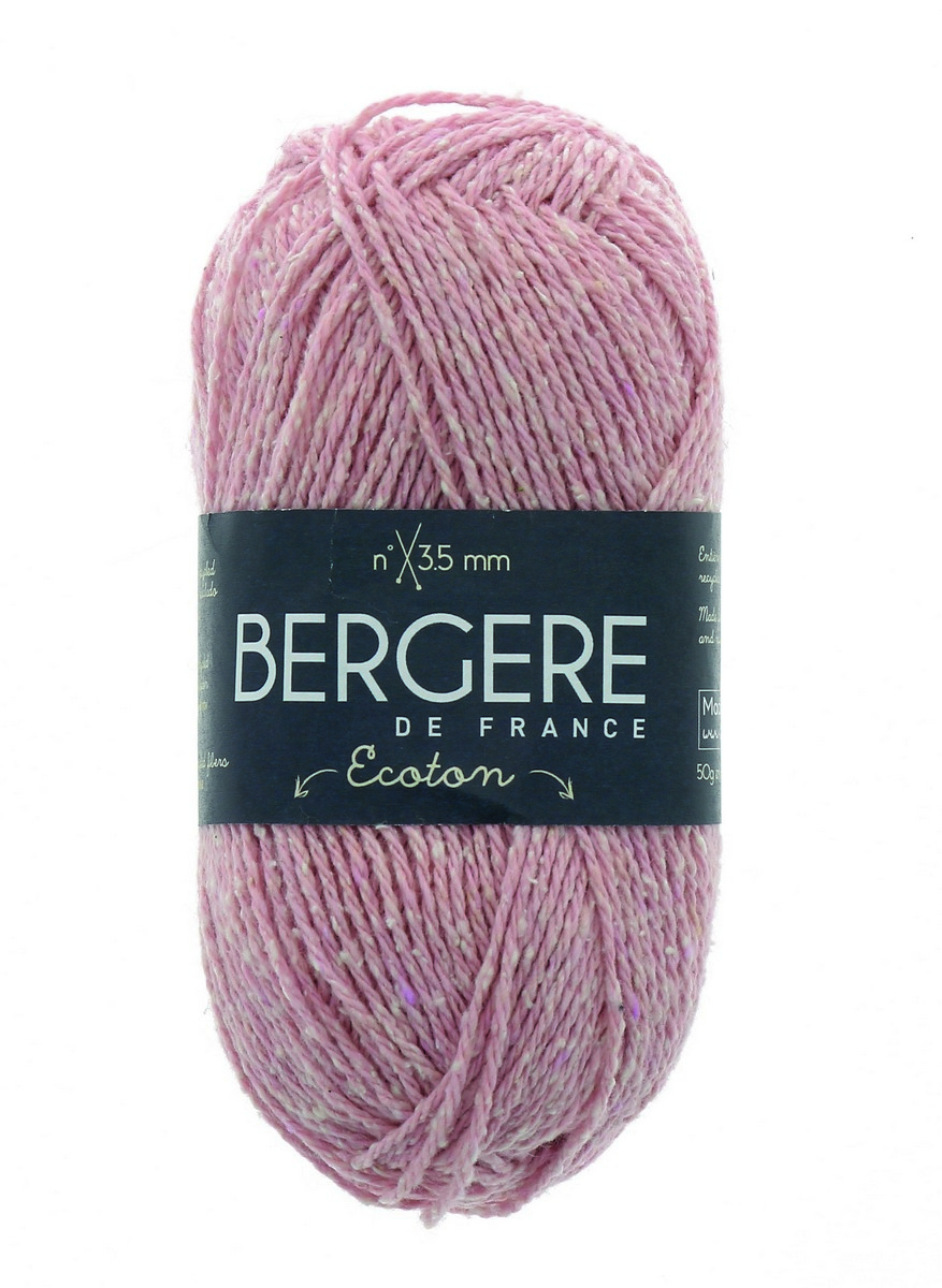 Bergere Ecoton 100% recycelte Fasern - Farbe Rose 48% Baumwolle, 48% Polyacryl, 4% Div. Fasern
