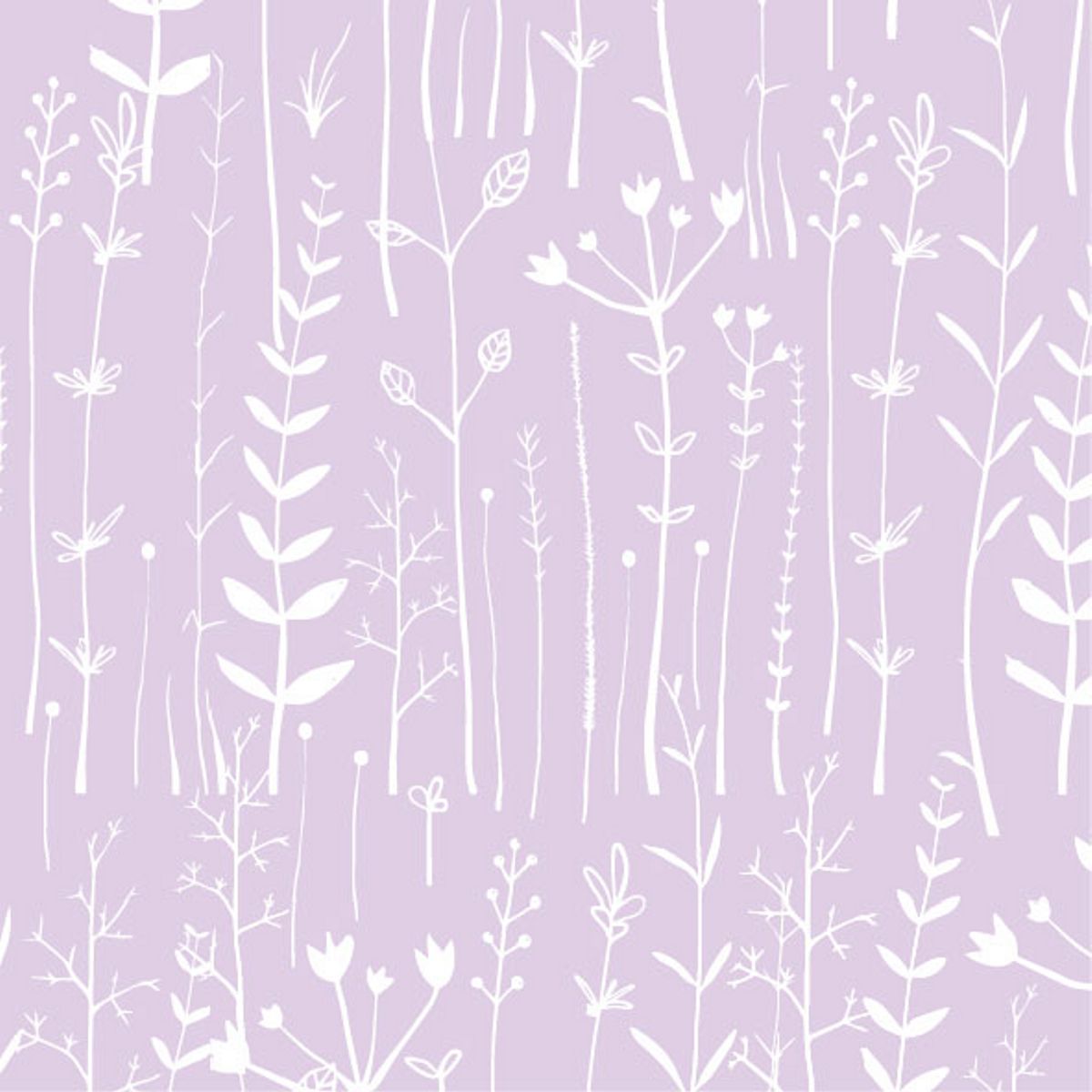 Baumwollwebware Flora And Fauna 100% Baumwolle Lilac Stems