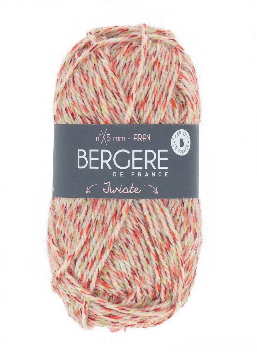 Bergere Twiste - Farbe Rubis/Orange 52% Wolle, 48% Polyacryl, 80m/50g 