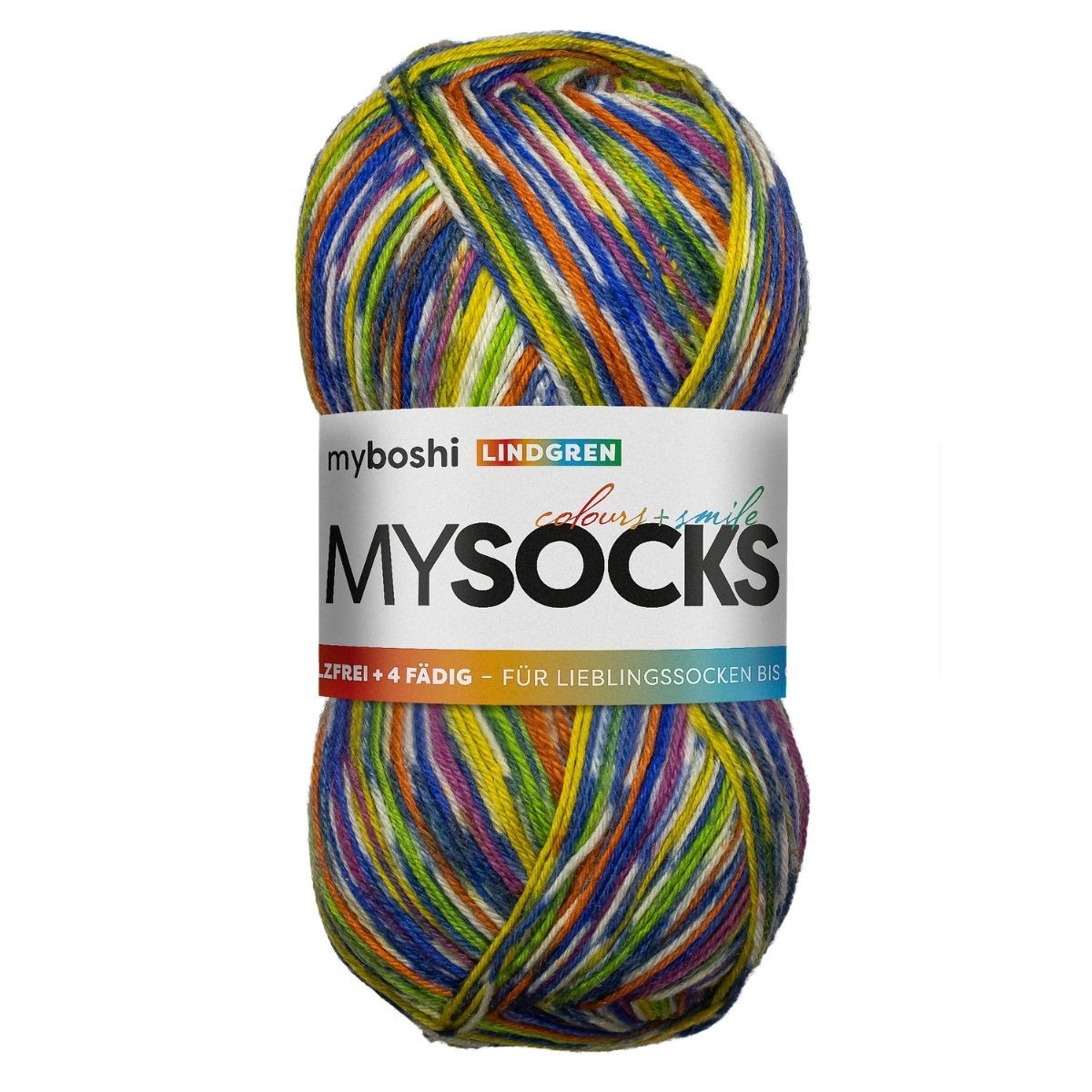 myboshi mysocks, 75% Schurwolle, 25% Polyamid 100g/420m-Lauflänge, 4-fädig