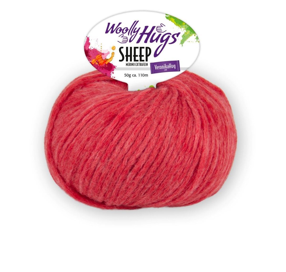Woolly Hugs Sheep, 50g/110m, 50% Wolle (Merino),  28% Baumwolle, 22% Polyamid in verschiedenen Farben