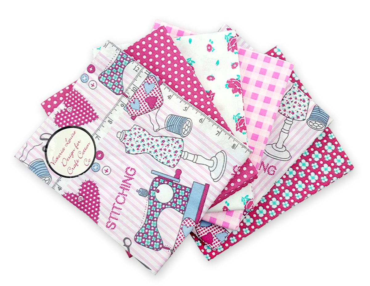 Craft Cotton Stoffpaket Einfach Nähen, 100% CO enthält 5 Stücke á  ca. 45 x 55 cm (18 x 22 inch)