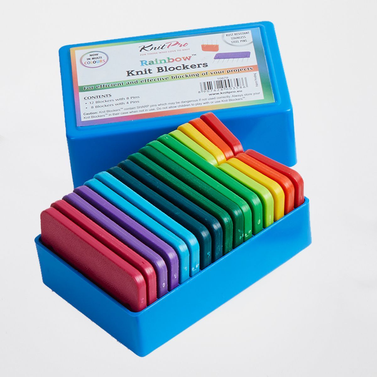 KnitPro Kammnadeln mit Befestigungslöchern Regenbogen, Packung mit 20 Stück