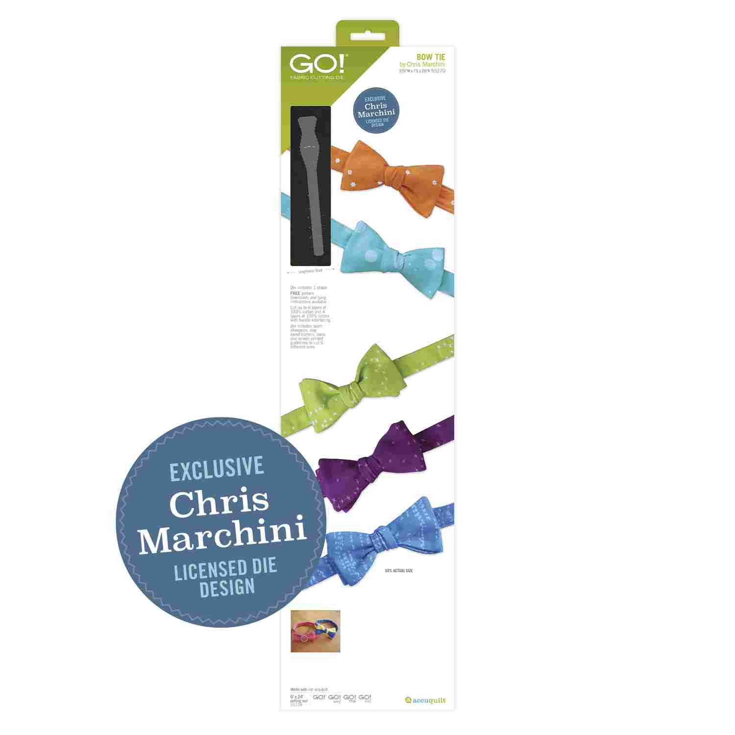 Accuquilt Stanzform GO! Bow Tie Die by Chris Marchini