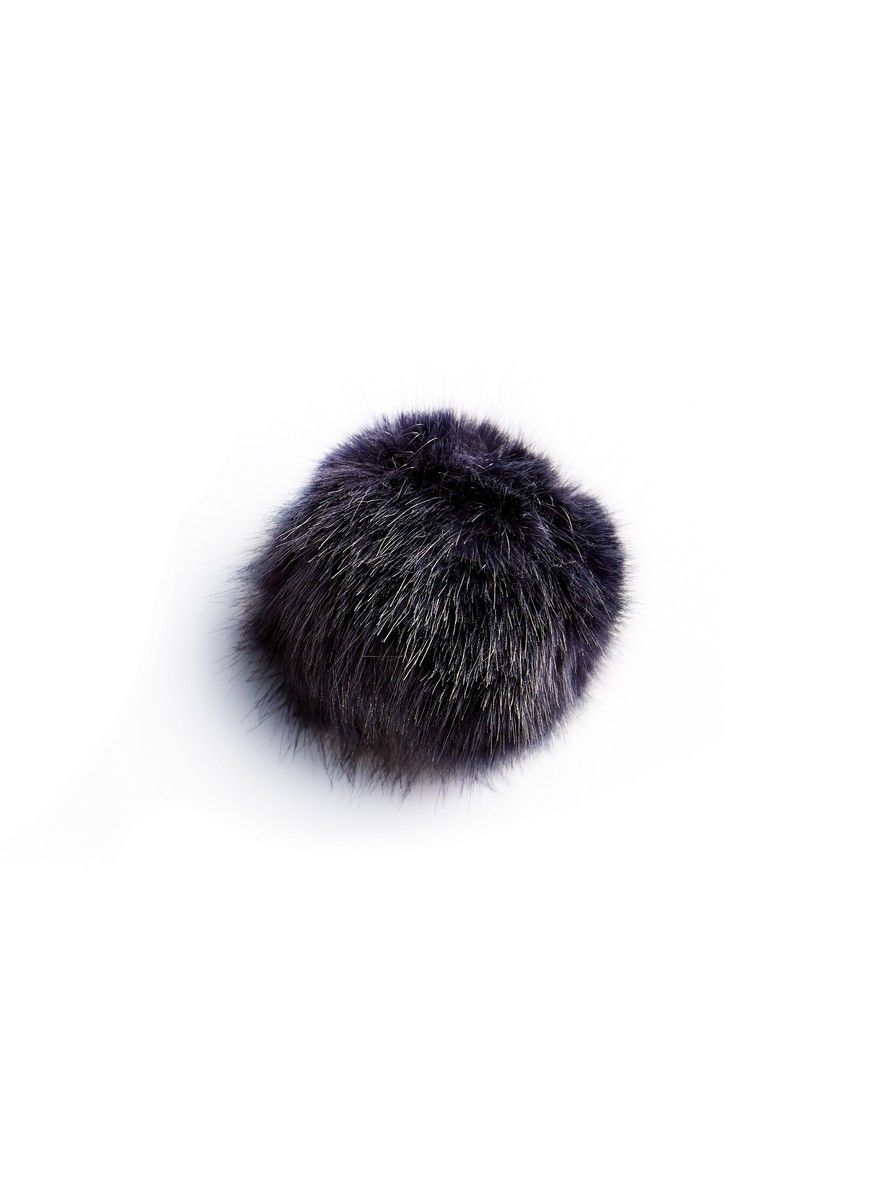 Bergere Pompon 100% Polyacryl, 15 cm Durchmesser mit Druckknopf Farbe marine