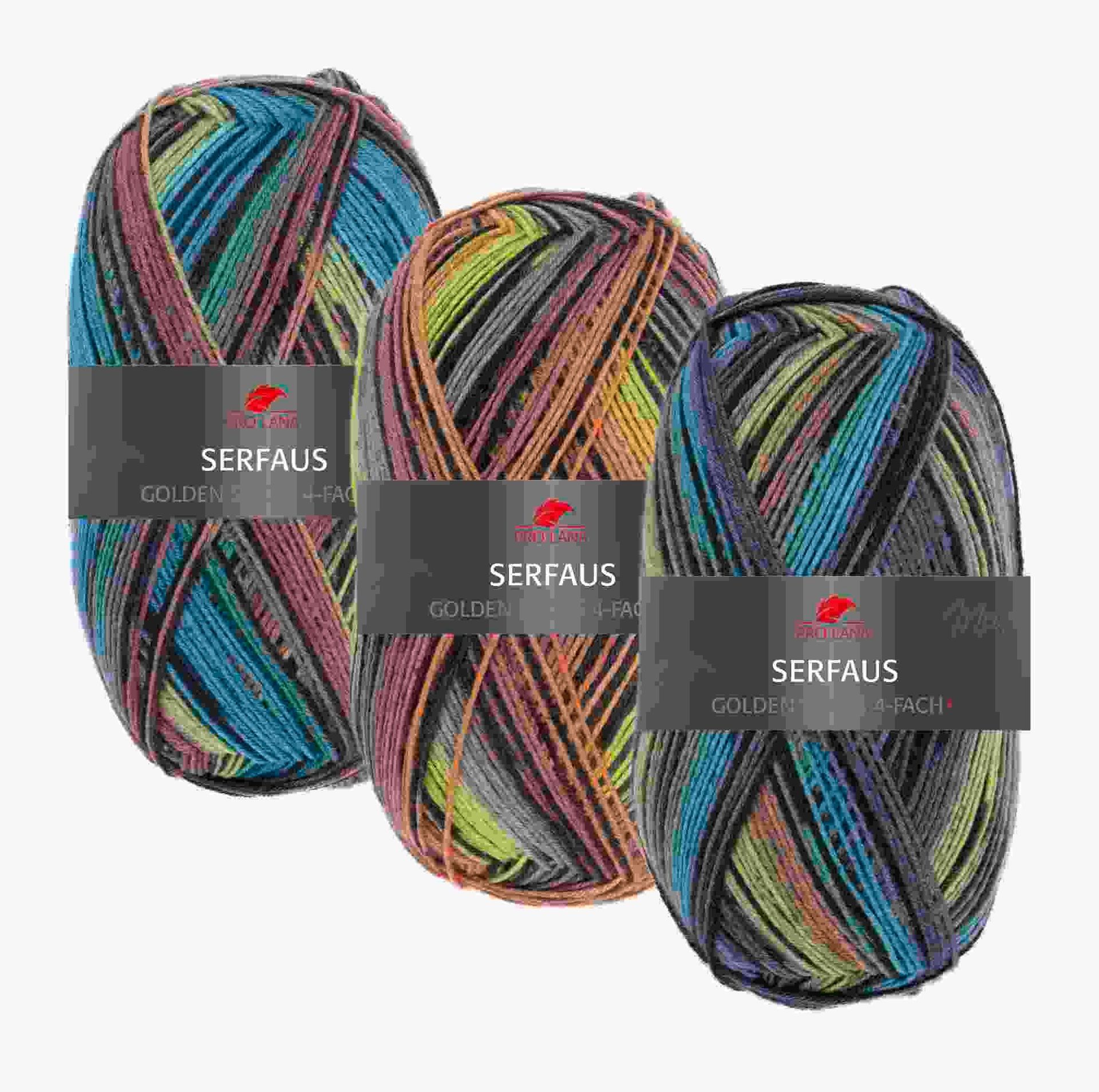 PRO LANA Socken Serfaus, 75% Schurwolle / 25% Polyamid, 400m / 100g in verschiedenen Farben