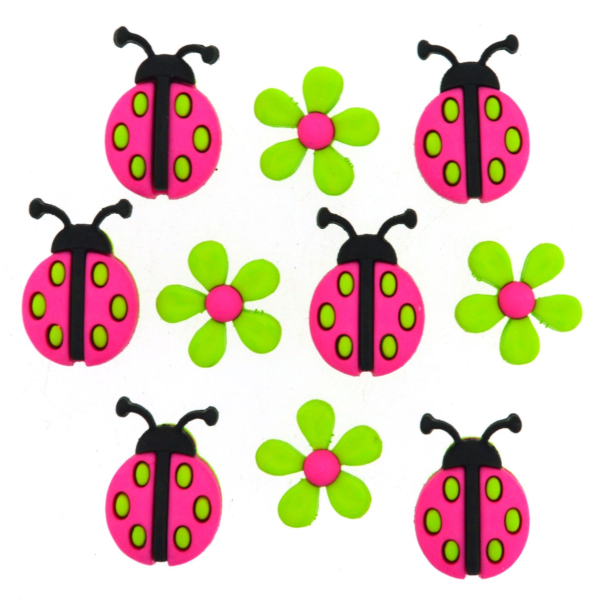 Dress It Up Knöpfe Ladybug Crossing, Marienkäfer