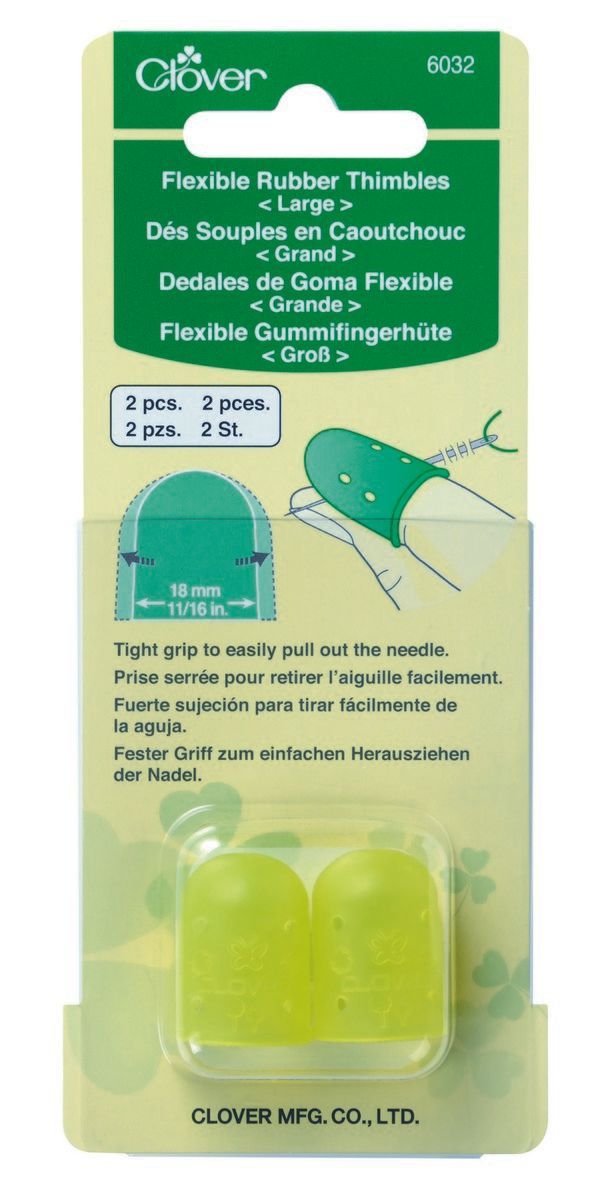 Clover Flexibler Gummifingerhut Gr. L gelb