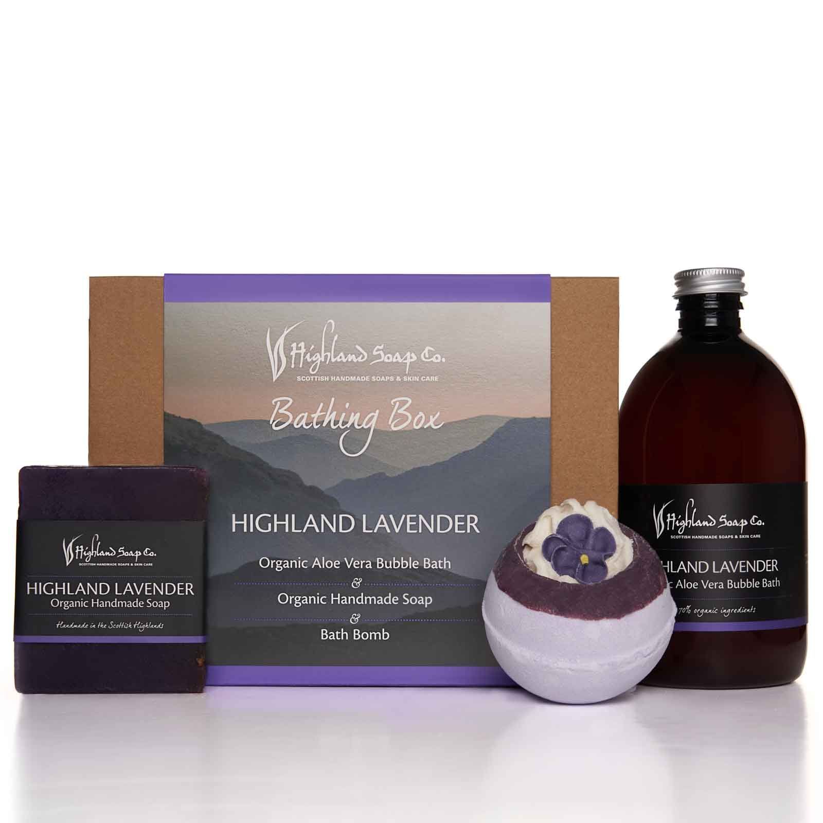 Highland Soap Geschenkset Badebox Highland Lavender (Highland Lavendel)